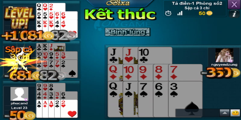 Ván cược Mậu Binh diễn ra khá phức tạp